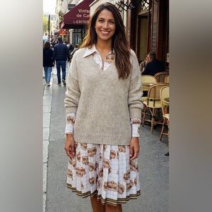 Vintage Drop-Waist Midi Dress Sz 8-10